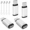 TiMOVO für Lightning auf USB C Adapter, 4 Stück USB C Stecker auf Lighting Buchse Adapter mit 36W Schnellladung & Datensynchronisation für iPhone 15/16 Serie,S24/23, iPad, Nicht für Audio/OTG, Weiß