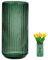 TEUYOE Vaso di vetro verde ispessito di alta qualità, vaso da fiori in vetro a coste per vasi rustici, vaso decorativo moderno per fiori, vasi per decorazione, ideale per mensole, soggiorno, tavolo