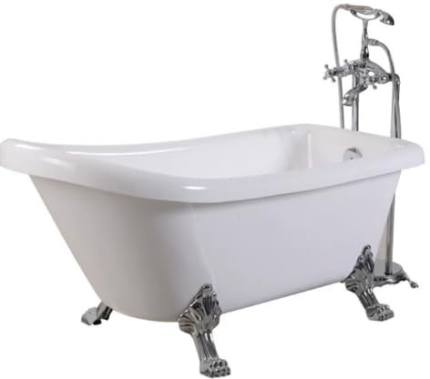 SANOTECHNIK Baignoire autoportante Empire 170 x 75 x 75 cm, acrylique, pieds de lion chromés