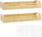 GENHH 2 Stück Gewürzregal Ohne Bohren 30.5 x 10.5 x 5 cm Bambus Wandregal Ohne Bohren Gewürzorganizer Gewürzregal Hängend Platzsparende Lösung für Küche