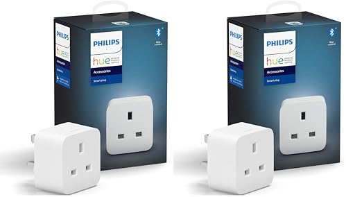 Philips Hue Smart Plug for Smart Home Automation. Works with Alexa, Google Assistant and Apple Homekit, White (Pack of 2)
