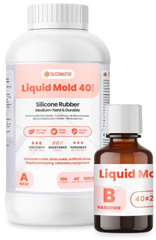 Resin Pro® Liquid Mold 40 – Silicone Rigido Tecnico (3,06 Kg) per Stampi Industriali e Tecnici – Durezza 40 Shore A – Alta Stabilità Dimensionale per Resine e Mattoni Tecnici