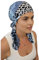 Deresina Headwear Vorgebundenes Bandana bei Haarausfall, Bambus Chemo Kopftuch für Damen, Elegant Kopftücher Turban, Kopfbedeckung Chemotherapie, Tichel Schädelkappe (Patterned Navy Animal Print)
