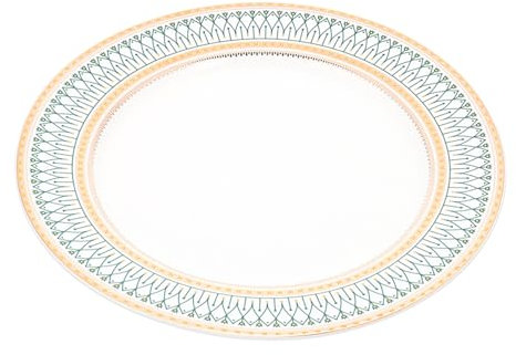 Cabilock Assiette à Dessert Européenne Céramique Assiette de Service Luxe pour Steak Pâtisseries Accessoire de Table Élégant