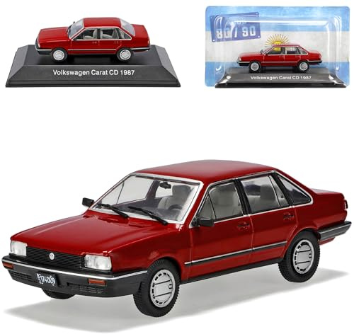 Ixo Volkwagen Passat B2 Carat CD Limousine Dunkel Rot 1980-1988 mit Sockel 1/43 DeAgostini Modell Auto mit individiuellem Wunschkennzeichen