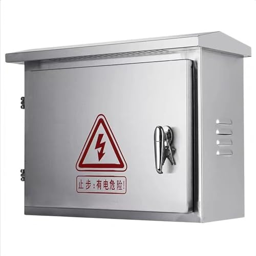 Elektrokasten aus rostfreiem Stahl, Wildmontierte wetterfeste Kiste, Innen-/Außen -Elektrokaste mit Montageplatte, Wasserdichtes und staubdes elektrischer Anschlussbox (80x60x20cm)