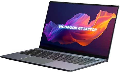 IdeaPick VigoBook - Computer portatile G7 da 15,6, Ryzen 7 5700U (8C/16T), 16 GB di RAM, SSD da 1 TB, WiFi 6, lettore di impronte digitali, batteria da 58 Wh, grigio