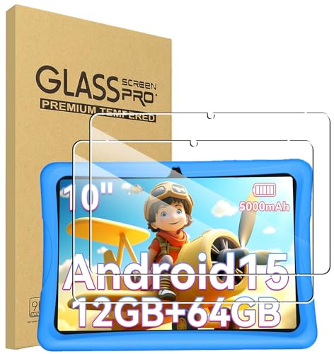 CONAPIKA 2 Pack Screen Protector for TABWEE K10/TABWEE Kids Tablet 10.1 inch, HD Clear, 9H Hardness, Anti-Scratch, Shatterproof, No Bubbles Touch Sensitivity Anti-Fingerprint Tempered Glass