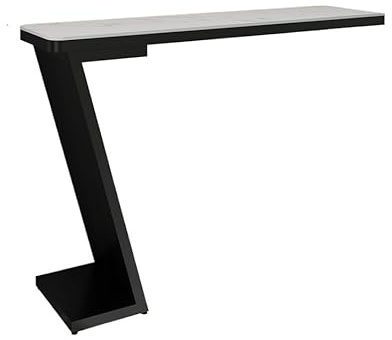FAJNUZI2024 Balkontisch Rechteckiger Stehtisch for Enge Räume mit stabilem Metallrahmen mit Stauraum(180 * 40 * 105cm)