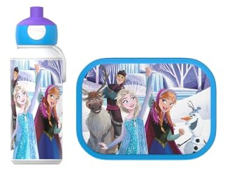 Mepal - Set de Almuerzo Campus - Fiambrera para Niños con Botella Pop-up y Fiambrera - Set de Almuerzo para el Colegio o para Llevar - Sin BPA - 400 + 750 ml - Frozen Friends