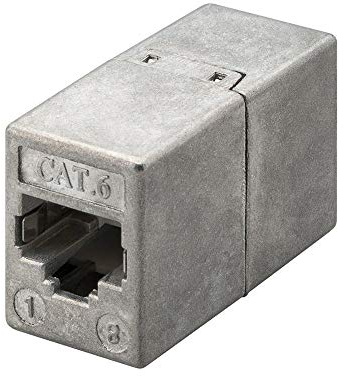Goobay 93963 RJ45 Modularkupplung/Verbinder, CAT 6, 2x RJ45-Buchse (8P8C)