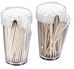 METALTEX Set 2 X 100 Palillos EN DISPENSADOR, Beige, 28 cm