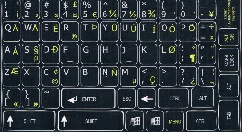Touches Autocollantes Clavier QWERTY English US International
