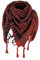 Toutacoo, Kufiya-Tuch, Tuch, Palituch, Keffieh, Palästinensertuch Halstuch 100% Baumwolle Schwarz/Rot