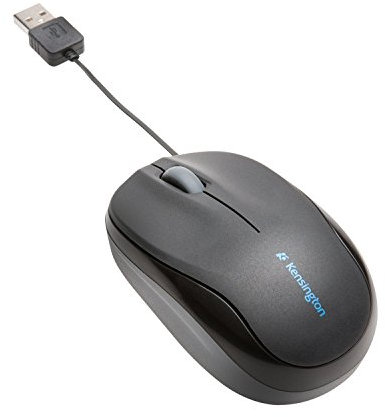 Kensington Ratón retráctil móvil con cable USB Pro Fit (K72339USA)