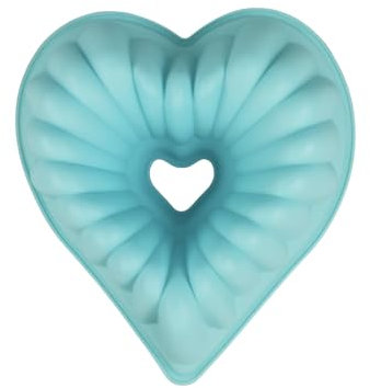 GMMH Silikonbackform Herz XXL Kuchen (Pfirsich) Herzform Backform zum Backen, Kuchenform Brotbackform Obstbodenform Gugelhupf Napfkuchen Kugelhupf