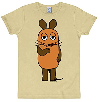 Logoshirt® Die Sendung mit der Maus T-Shirt Damen & Herren beige M