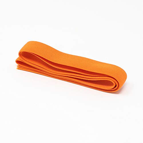 BIG-SAM - 1 Meter Gummiband/Gummilitze - 20mm breit - über 20 Auswahl (Hellorange)