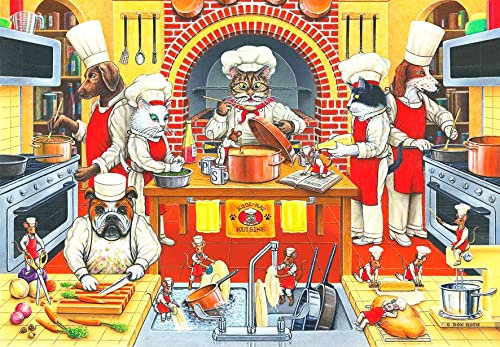 Anatolian 500 piece jigsaw puzzles - jigsaw puzzles for adults 500 pieces KOOL KAT KUISINE is ideal as gifts for the whole family and the jigsaw 500 pieces for adults is made of ESKA BOARD