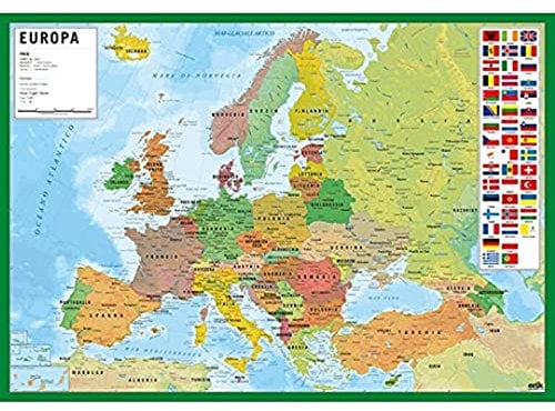 Grupo Erik Schreibunterlage mit Design Karte von Europa auf Italienisch