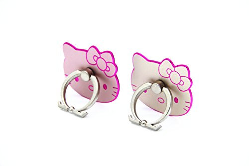 celldesigns Hello Kitty Handy Ring Grip Ständer Halterung Auto Passepartouts, Rose Gold, Gold/Pink Rim