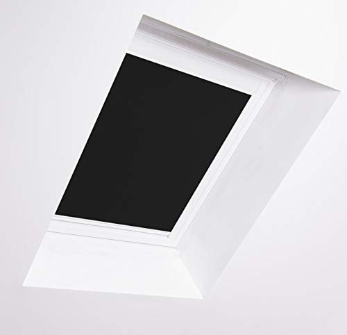 Bloc persianas para Ventana de Techo Velux, Marco de Aluminio Blanco Blackout, M4