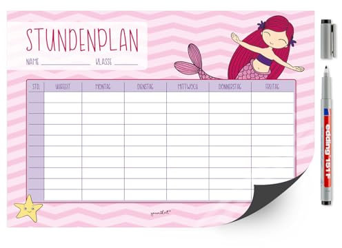Meerjungfrau Stundenplan I DIN A4 magnetisch I dv613