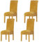 LANSHENG Stretchy Stuhlbezüge für Esszimmerstühle, Stretch Spandex mit Gummiband Stuhlbezug,Velvet Large Dining Chair Schonbezüge für Restaurant Hotel Party Bankett (Senf,4 Pack(M))