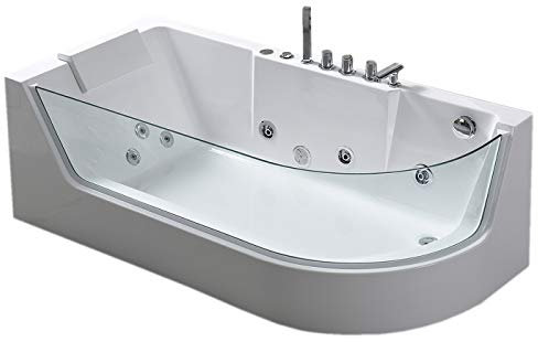 VASCA DA BAGNO IDROMASSAGGIO VETRO PANORAMICO 170 x 80 cm Venice SPA 1 PERSONA