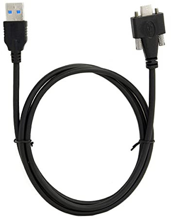 cablecc USB 3.1 Typ-C Dual Screw Locking to Standard USB 3.0 Data Cable 3m Panel Mount Type