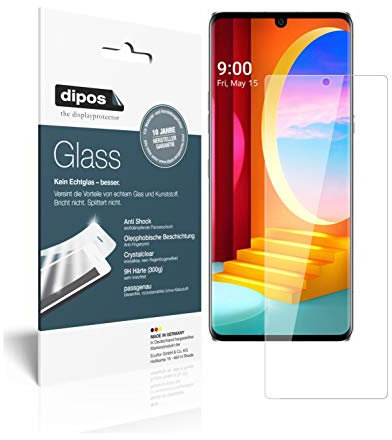 dipos I 2X Protector de Pantalla Compatible con LG Velvet 4G Vidrio Flexible Cristal Proteccion 9H (1x Delantera + 1x Trasera)