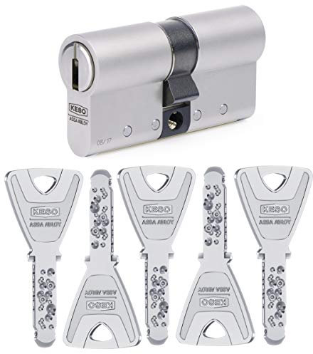 KESO 8000 Omega² 81.A16 Doppelzylinder 35/45 mm | Schließzylinder Profilzylinder | VdS A | Bohrschutz Ziehschutz Kopierschutz Not- und Gefahrenfunktion/Priofunktion | Sicherungskarte + 5 Schlüssel