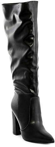 Toocool Stivali Donna Scarpe a Punta al Ginocchio Tacchi Alti Stivaletti X8056 [39,Nero]