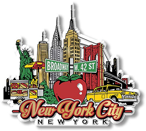 New York City Magnet by Classic Magnets, Collectible Souvenirs Made in The USA, 4 x 3.5