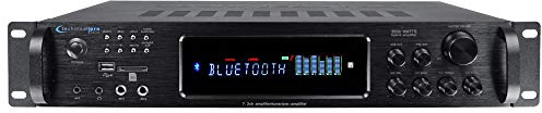 Technical Pro Amplificatore ibrido digitale da 3500 Watt, preamplificatore/sintonizzatore con ingressi USB SD Card, radio FM, registratore, Bluetooth e telecomando