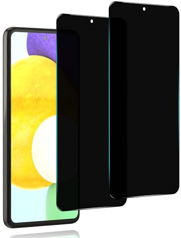 für Samsung Galaxy A52 / Samsung Galaxy A52s Sichtschutz folie, [[2 Stück]] Anti Spy Displayschutzfolie, Privatsphäre Schutzfolie 9H Härte Gehärtetes Glas Folie Blasenfrei Blickschutzfolie