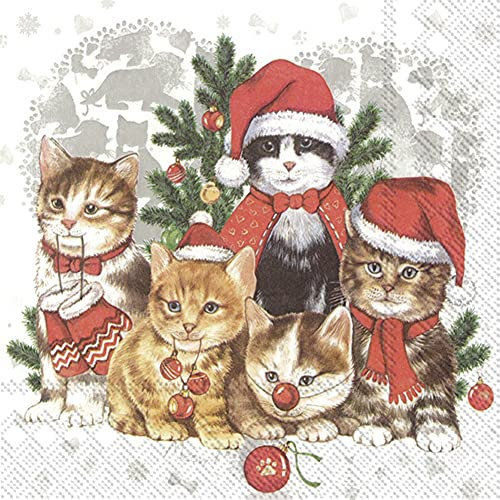 IHR Ideal Home Range - Papierservietten CAT - MAS 20 Stück Lunchservietten