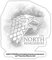 Spreadshirt Game Of Thrones The North Remembers Spruch Sticker, max. 10 x 10 cm, 10 x 10 cm, Mattweiß