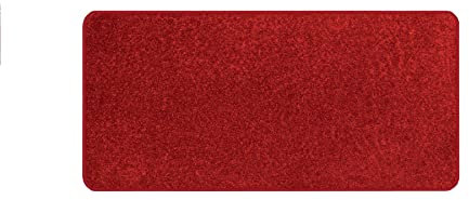 Primaflor Kurzflor Wohnzimmerteppich - Mumbai, Rot, 67x140 cm, Viele Größen und Farben, Moderner Teppich für Kinderzimmer, Arbeits- und Schlafzimmer, Fußbodenheizung geeigneter Teppichläufer