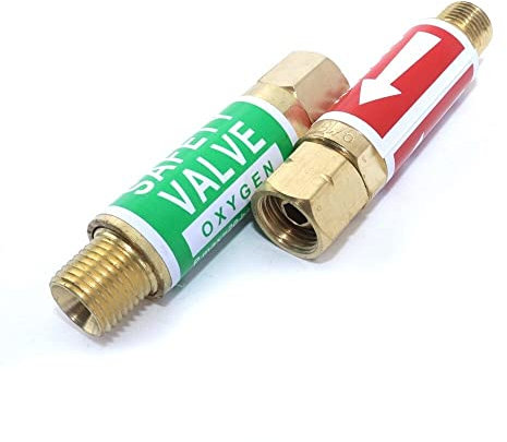 JIYAMI'EN EL Rückschlagventil Rückschlagsicherung Flamme Buster 9/16 3/8 Zoll M16 Compatible with Acetylen Propan Gas Gasbrenner Schweißpistole Schneidbrenner