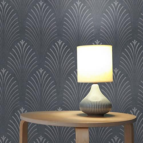 TADESSI Tapete Grafik Roberto M1-No.455 Vliestapete Schwarz Silber Designtapete für Wohnzimmer Schlafzimmer Küche