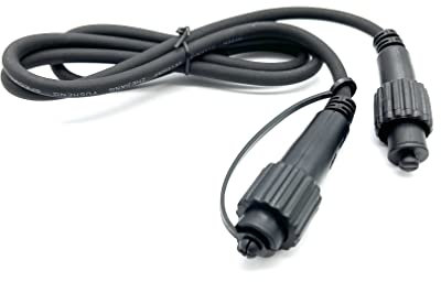 LEDZEIT - Profi Serie - 1m Gummi Verlängerungskabel, Schwarz, Außen und Innen, Wasserdicht IP67, Nur kompatibel mit LEDZEIT- Profi Serie