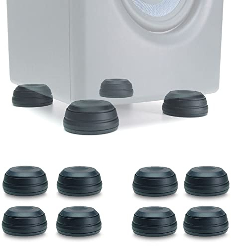 keepdrum SSA300 Lot de 8 pieds amortisseurs de vibrations Noir