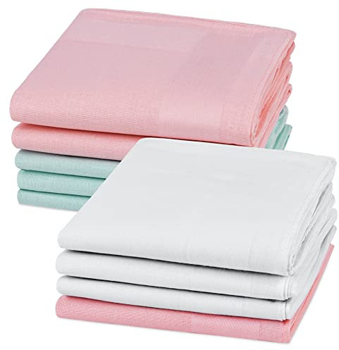 Aomig Taschentücher Stoff, 9 Stück Baumwolle Stofftaschentücher im Set, Traditionelle Taschentücher Herren und Damen Handkerchief, Wiederverwendbar Herrentaschentücher, 40cm x 40cm(B)