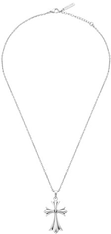 Police Herren Halskette Grace IV aus Edelstahl teilweise geschwärzt, mit Kreuz-Anhänger, 50 cm größenverstellbar, PEAGN0009201