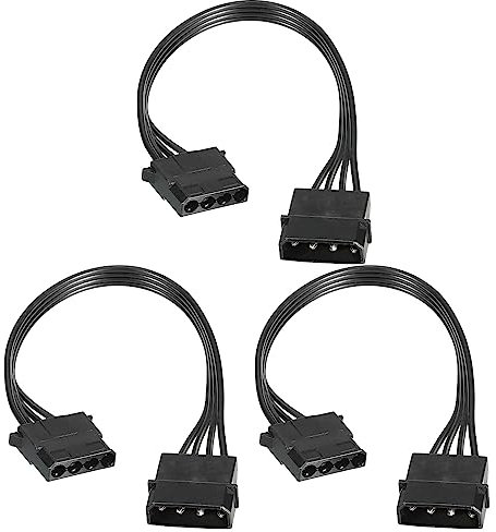 PATIKIL Festplatten Laufwerk Leistung Verlängerung Kabel 4 Pin IDE an 4-Pin Leistung Kabel 220mm/8.7 für Festplatte Pack von 3