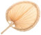 WOONEKY 1pcs Portable Hand Woven Fan Vintage Chinese Style Palm Leaf Hand Fan for Lightweight Decorative for Weddings and Parties