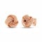 LeCalla 925 Sterling Silber Love-Knoten Ohrstecker Schmuck 14K Rose vergoldet italienisches Design Diamant-Schliff Twisted Wire Liebe Knoten Ohrring für Frauen 10mm
