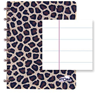 ATOMA Notizbuchsystem - Leopard - A5 - braun - Liniert