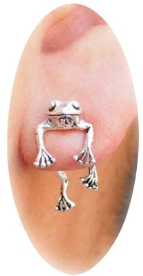 Frog Earrings for Womens Frog Studs Earrings Vintage Frogs Shaped Earrings Funny Cute Animal Earrings for Women (A: silver frog stud earrings)